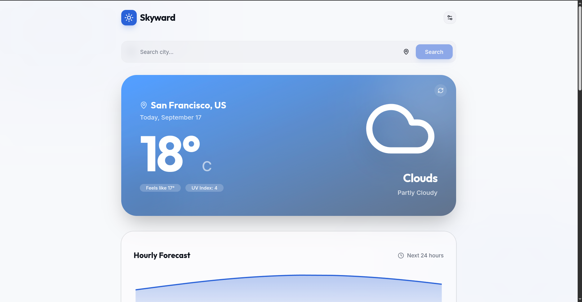 Skyward Weather project preview